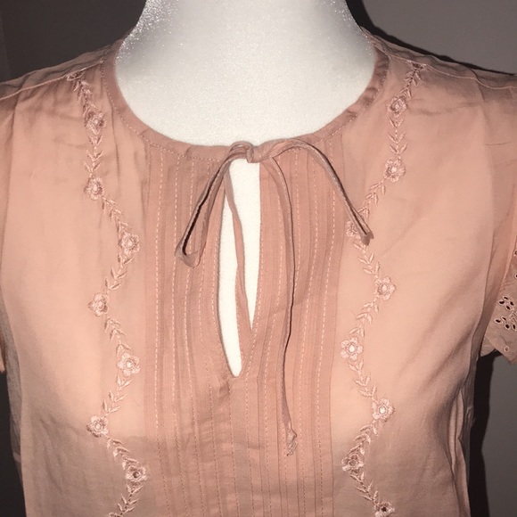 Lucky brand flutter ruffle eyelet top new medium - Picture 9 of 16